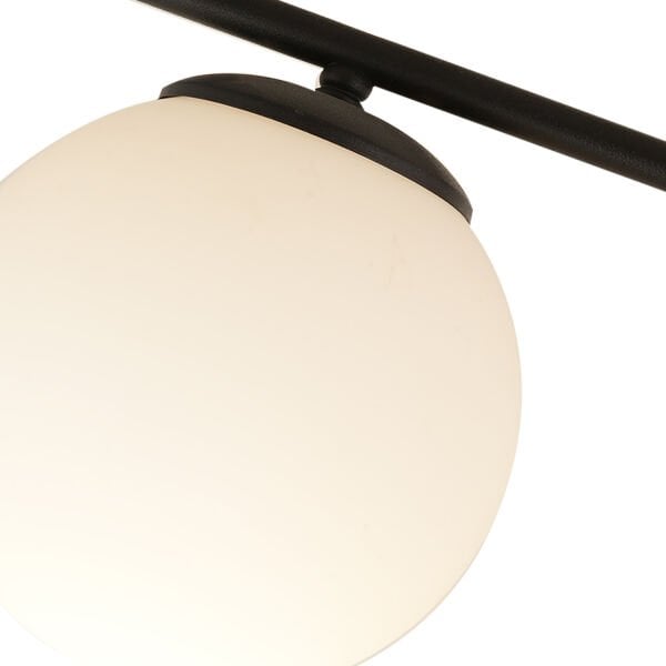 Renji 2li Siyah Beyaz Camlı Modern Dekoratif Tasarım Oturma Odası-Salon Lambader