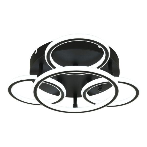 Dalia Siyah 114 Watt Ledli Modern Mutfak Banyo Led Salon Plafonyer  Avize