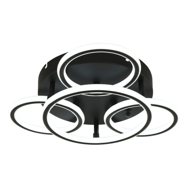 Dalia Siyah 114 Watt Ledli Modern Mutfak Banyo Led Salon Plafonyer  Avize