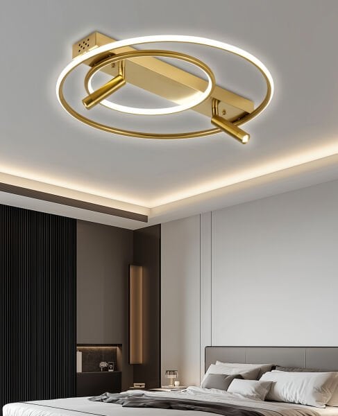 Damon Yuvarlak Eskitme 60 Watt Spotlu 3 Renkli Led Plafonyer Avize