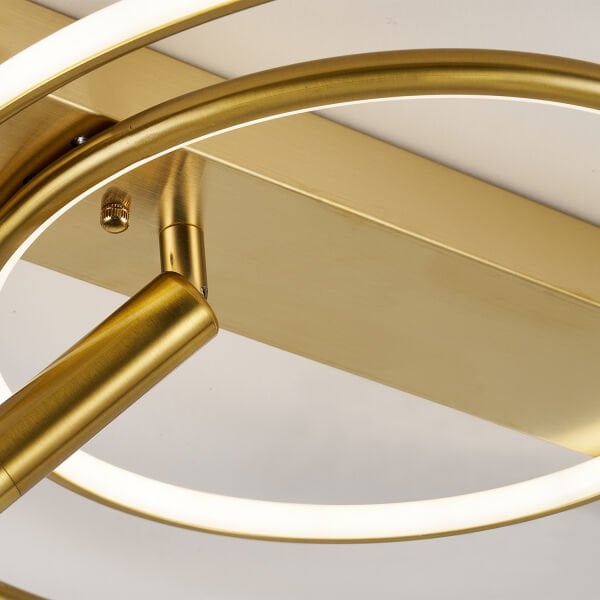 Damon Yuvarlak Eskitme 60 Watt Spotlu 3 Renkli Led Plafonyer Avize