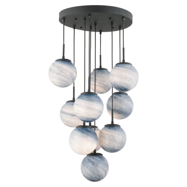 EFSER 10LU YUVARLAK AVİZE Modern Oturma Odası Salon Sarkıt Avize