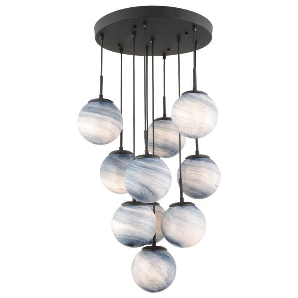 EFSER 10LU YUVARLAK AVİZE Modern Oturma Odası Salon Sarkıt Avize