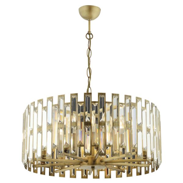 Gallıano Eskitme  Kristalli, Taşlı Modern Tasarım Kristal Salon Avize