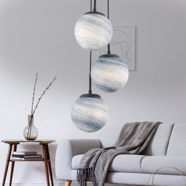 EFSER 3LÜ YUVARLAK Modern Oturma Odası Salon Sarkıt Avize