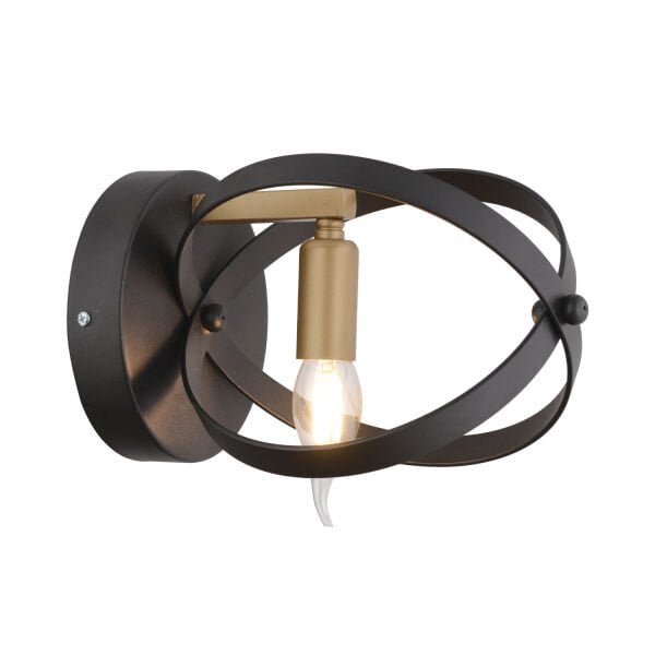 Caliope Eskitme Duylu Siyah Modern Oturma Odası, Koridor, Yatak Başı, Salon Aplik