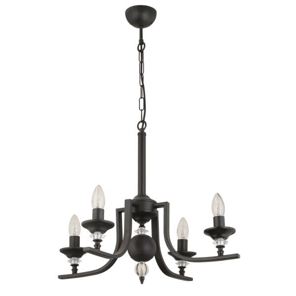 Erza 4Lü Siyah Modern Sarkıt Yatak odası Retro Salon Avize