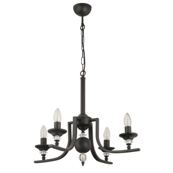 Erza 4Lü Siyah Modern Sarkıt Yatak odası Retro Salon Avize