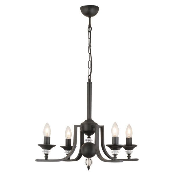 Erza 4Lü Siyah Modern Sarkıt Yatak odası Retro Salon Avize