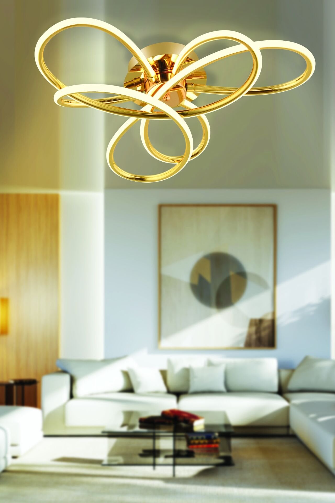 Aybel Gold 48 Watt Plafonyer Modern Koridor Salon Led Avize