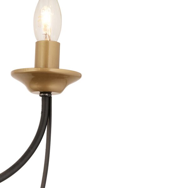 Obito 4Lü Siyah Eskitme Modern Sarkıt Yatak odası Retro Salon Avize