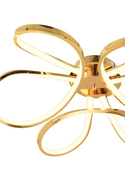 Chalda Gold Plafonyer Modern Salon Led Avize