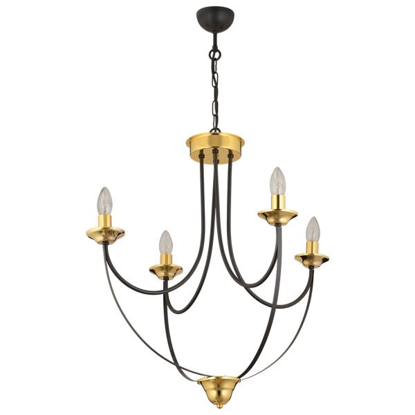 Obito 4Lü Siyah Gold Modern Sarkıt Yatak odası Retro Salon Avize