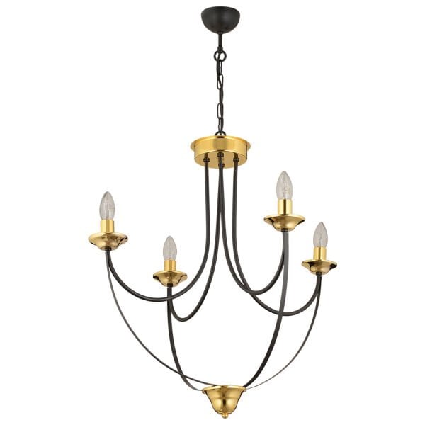 Obito 4Lü Siyah Gold Modern Sarkıt Yatak odası Retro Salon Avize