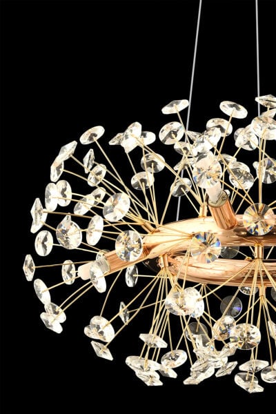 Gloria 60'lIk Gold Kristal Taşlı Modern Tasarım Salon Avize