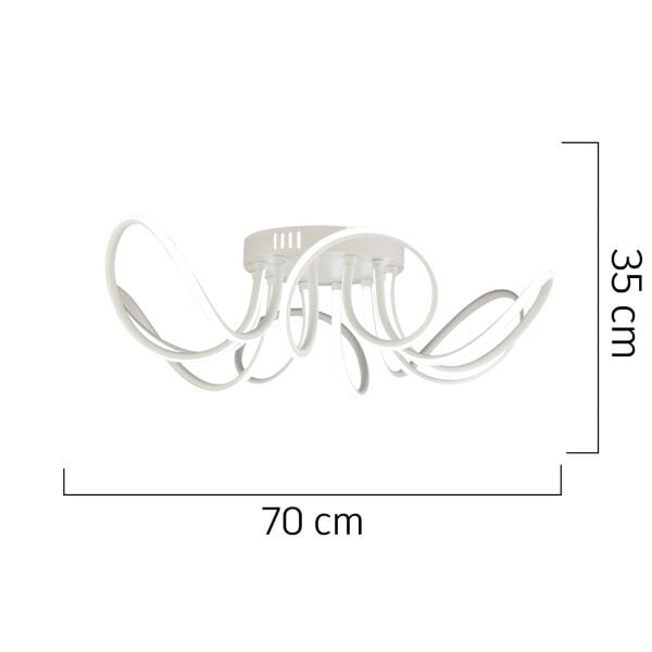 Ladore 6lı Beyaz 120 Watt Sarkıt Ledli Modern Mutfak Banyo Led Salon Plafonyer Avize