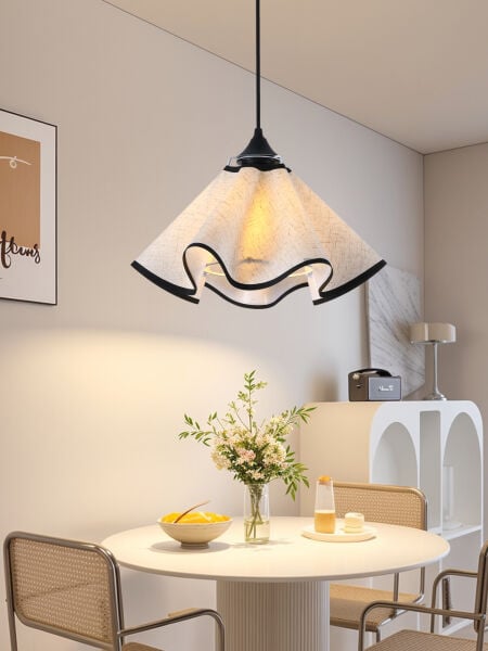 Milva Krem Rengi Siyah Kenarlı Modern Salon, Koridor Sarkıt Avize