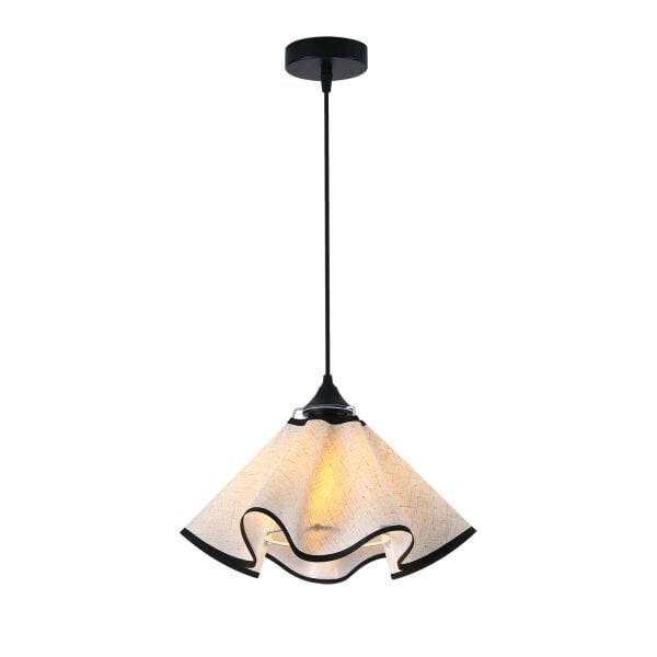 Milva Krem Rengi Siyah Kenarlı Modern Salon, Koridor Sarkıt Avize