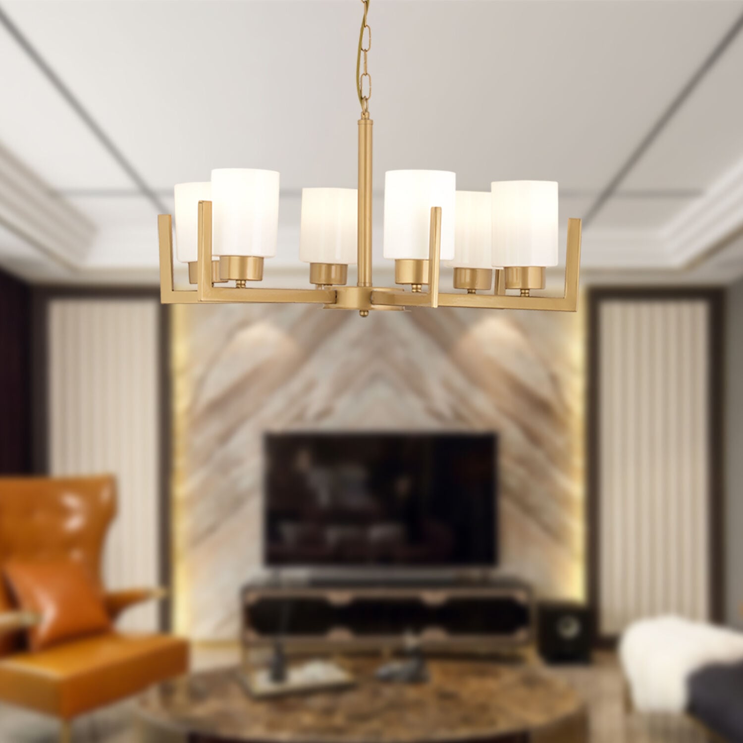 Jean 6Lı Eskitme Modern Sarkıt Yatak odası Salon Avize