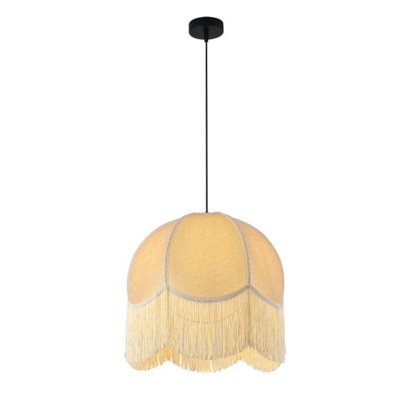 Shelly Krem Rengi Püsküllü Modern Salon, Yatak Odası Sarkıt Avize