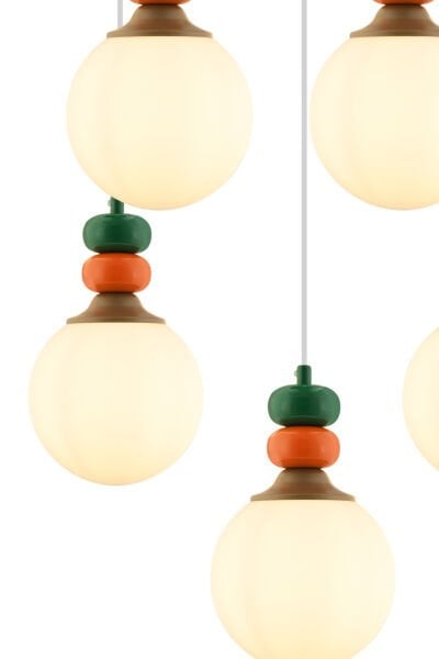 Selliu 5'li Yuvarlak Renkli Modern Salon Avize