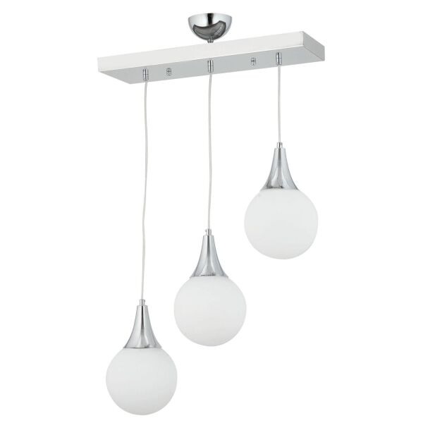 Damla 3 Lü Sıralı Beyaz -Led Ampul  Dahil Modern Koridor Mutfak Salon Sarkıt Avize