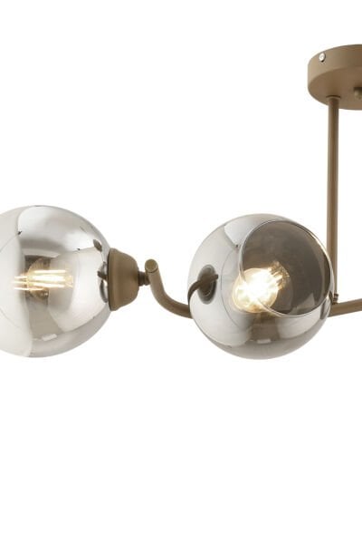 Kyruz 4'lü Eskitme Füme Camlı Modern Salon Avize