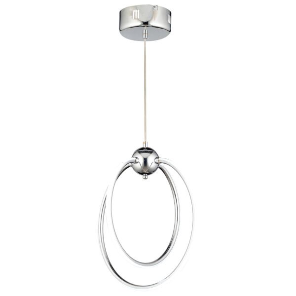 Lucca 2li Krom Sarkıt 40 Watt Sarkıt Ledli Modern Mutfak Banyo Led Salon Sarkıt Avize