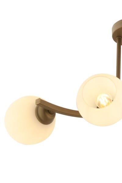 Kyruz 4'lü Eskitme Beyaz Camlı Modern Salon Avize