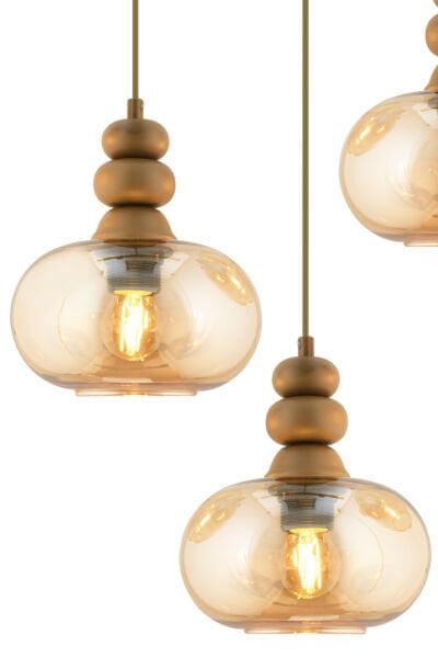 Elodie 3'Lü Yuvarlak Bohem Modern Sarkıt Salon Avize