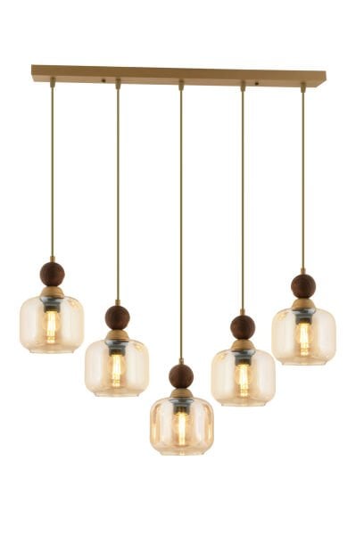 Dawson 5'li Sıralı Bohem Modern Sarkıt Salon Avize