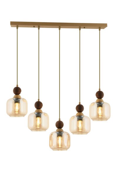 Dawson 5'li Sıralı Bohem Modern Sarkıt Salon Avize
