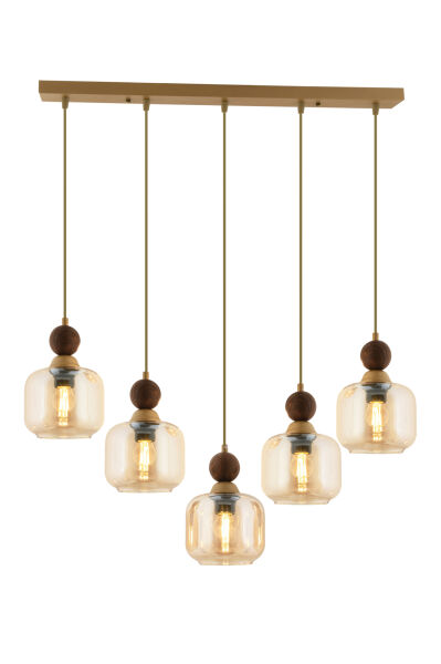Dawson 5'li Sıralı Bohem Modern Sarkıt Salon Avize