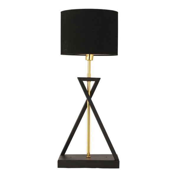 Yotta Siyah Gold Detaylı Dekoratif Siyah Şapkalı Modern Tasarım Retro Abajur