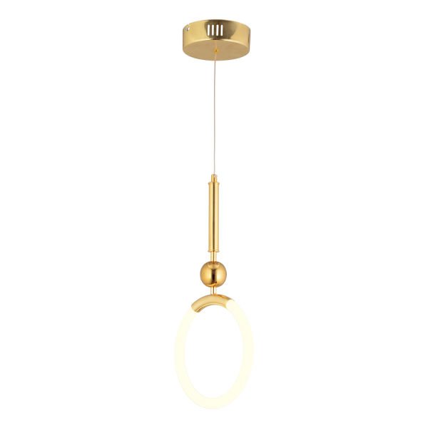 Struer Tekli Gold Ledli 20 Watt Modern Koridor, Yatak Odası Salon Sarkıt Led Avize
