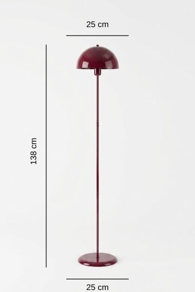 Erma Vişne Çürüğü Bordo Yer Lambası Pinterest Model Bohem Retro Köşe Renkli Lambader