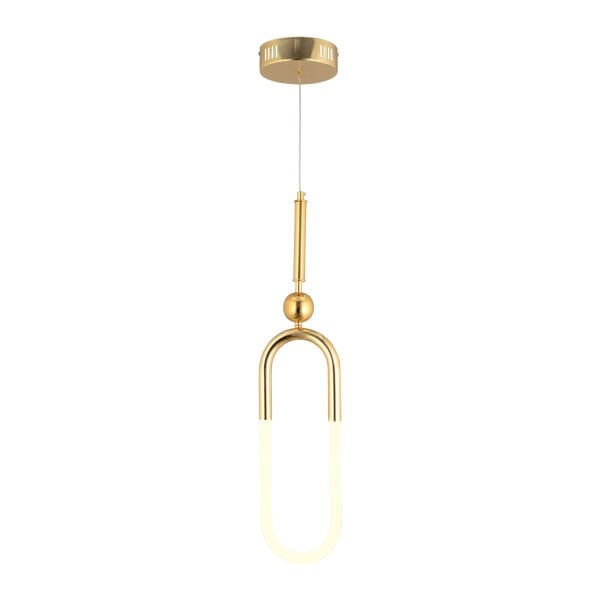 Thisted Tekli Gold Ledli 13 Watt Modern Koridor, Yatak Odası Salon Sarkıt Led Avize