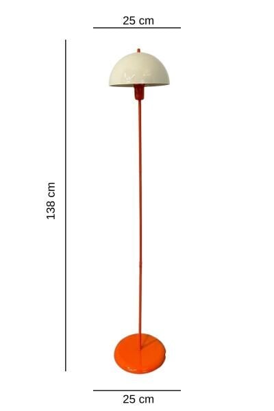 Erma Krem Başlıklı Turuncu Yer Lambası Pinterest Model Bohem Retro Köşe Renkli Lambader