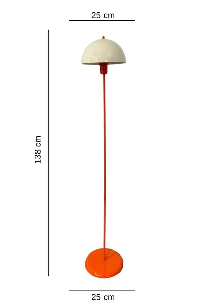 Erma Krem Başlıklı Turuncu Yer Lambası Pinterest Model Bohem Retro Köşe Renkli Lambader