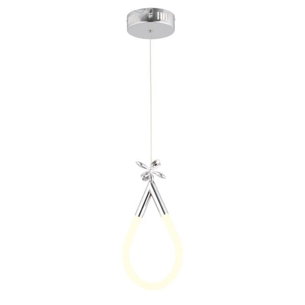 Vojens Tekli Krom Ledli 11 Watt Kelebek Detaylı Modern Koridor, Yatak Odası Salon Sarkıt Led Avize
