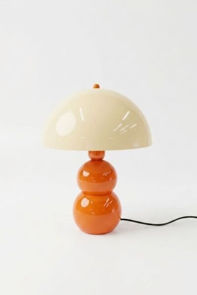 Bob Krem Başlıklı Turuncu Masa Lambası Pinterest Model Bohem Retro Renkli Abajur