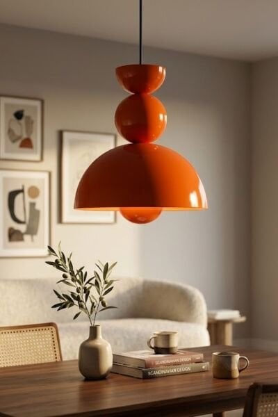 Luther Turuncu Sarkıt Pinterest Model Bohem Retro Sarkıt Renkli Avize