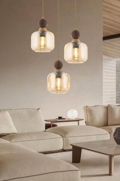 Dawson 3'Lü Yuvarlak Eskitme Bohem Modern Sarkıt Salon Avize
