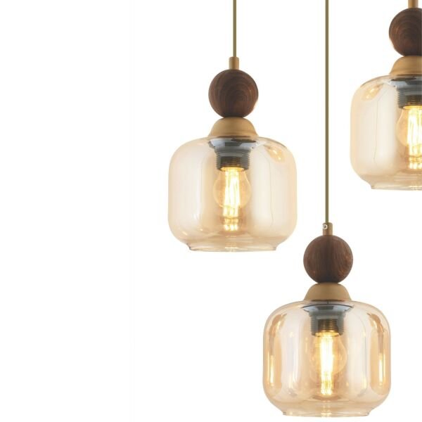 Dawson 3'Lü Yuvarlak Eskitme Bohem Modern Sarkıt Salon Avize