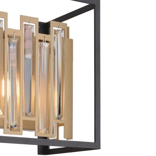 Adran Siyah Eskitme Kristal Taşlı Duvar Lambası Yatak Odası-Yatak Başı-Salon için Aplik