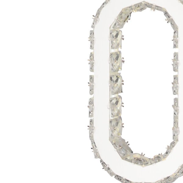 Avignon 20 Watt Tekli Krom Ledli 3 Renkli Sarkıt Kristalli Taşlı Modern Tasarım Led Kristal Salon Avize