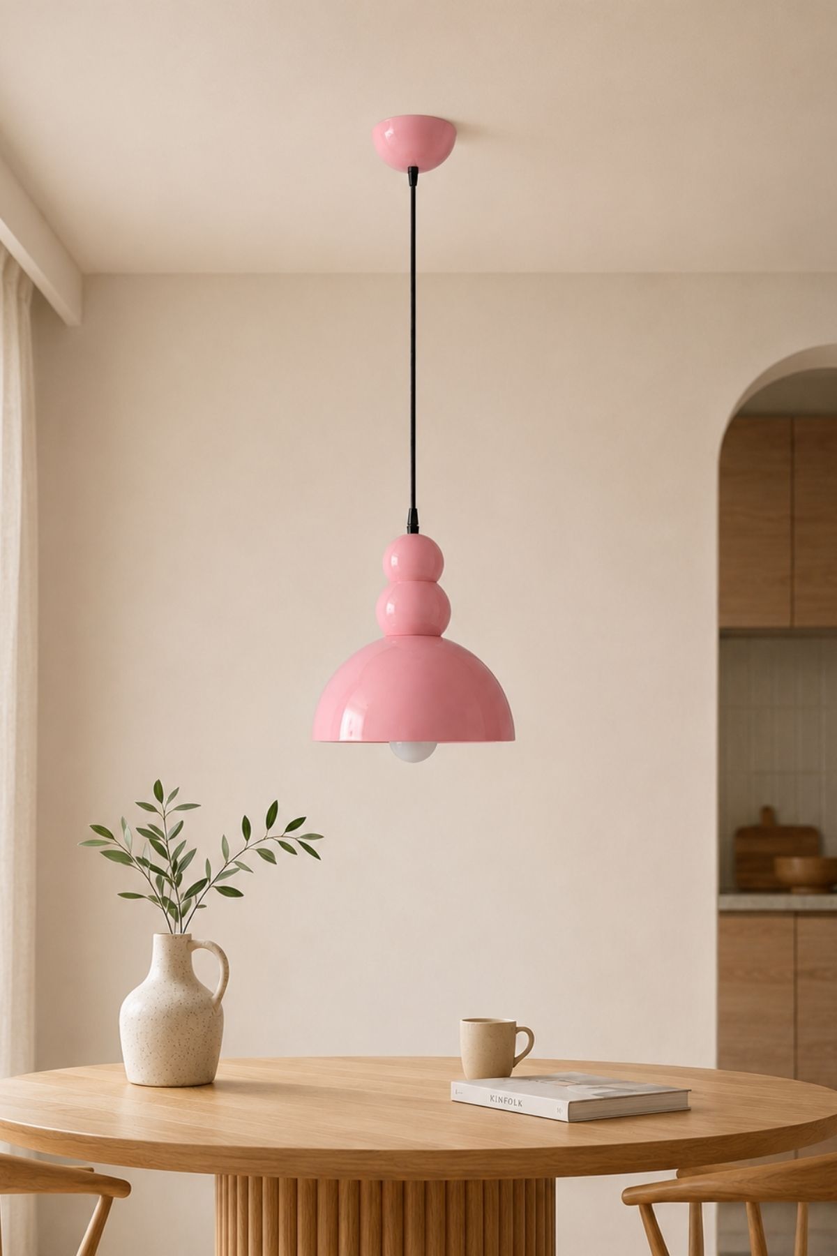 Nick Pembe Renkli Modern Çocuk Odası, Salon Sarkıt Avize