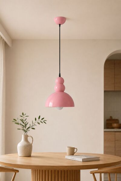 Nick Pembe Renkli Modern Çocuk Odası, Salon Sarkıt Avize
