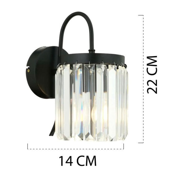 Kanvas 3 Parça Kristalli Taşlı Modern Tasarım Kristal Salon Avize-Aplik Seti