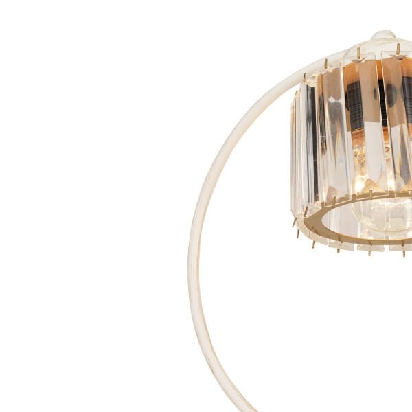 Tufty Beyaz Kristalli Taşlı Dekokratif Tasarım Salon- Yatak Odası Modern Abajur